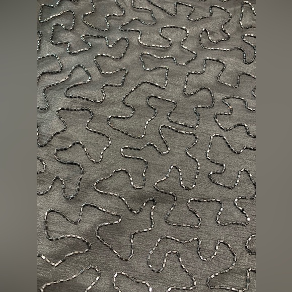 Stunning Laurence Kazar Long Sleeve Beaded Silk Dress - Picture 10 of 16